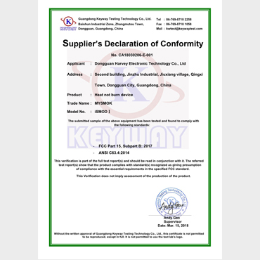 ismod i fcc certificazioni